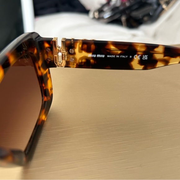 Miu Miu Tortoise Shell Sunglasses - Picture 3 of 5